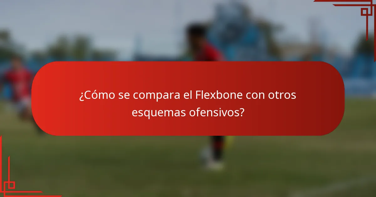 ¿Cómo se compara el Flexbone con otros esquemas ofensivos?