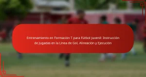 Entrenamiento en Formación T para Fútbol Juvenil: Instrucción de Jugadas en la Línea de Gol, Alineación y Ejecución